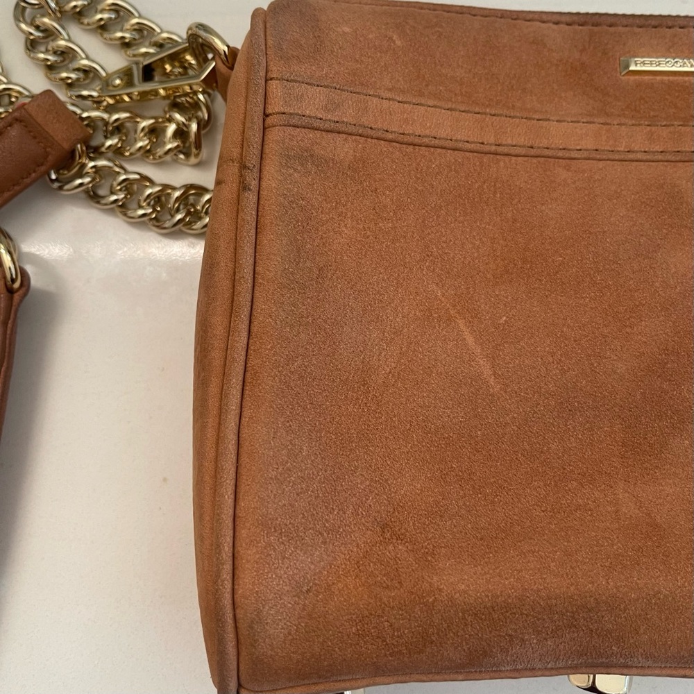 Rebecca Minkoff M.A.C. Mini Suede Crossbody in Nutmeg - Picture 6 of 9